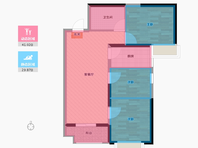 山西省-太原市-太原恒大雅苑-62.04-户型库-动静分区