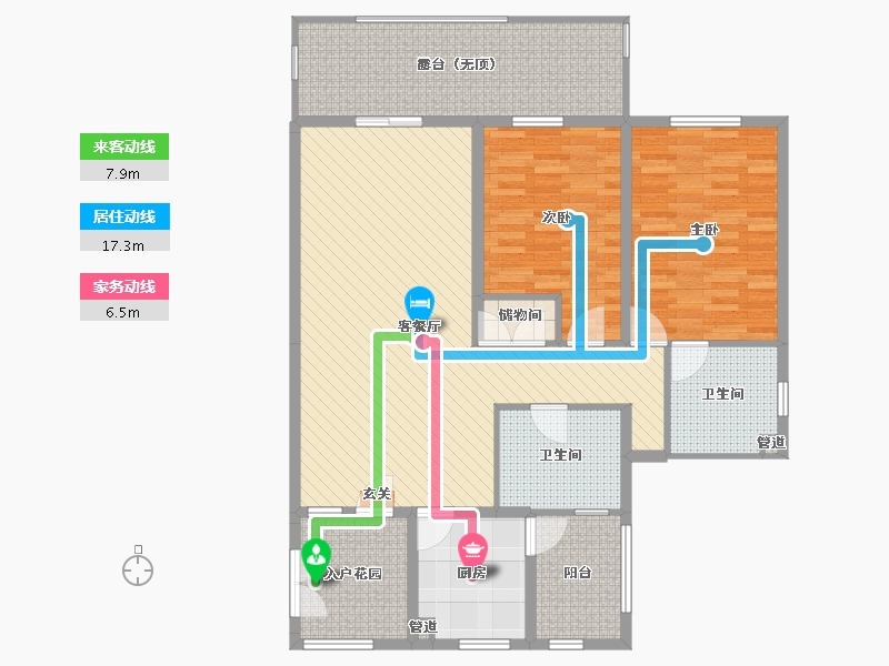 海南省-海口市-天利・龙腾湾-122.01-户型库-动静线