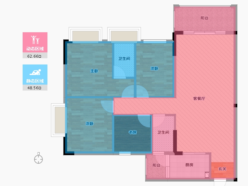 广东省-梅州市-山水名都-99.30-户型库-动静分区