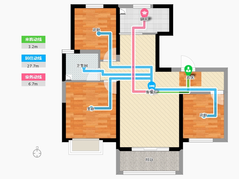 甘肃省-陇南市-渭河新城-75.27-户型库-动静线