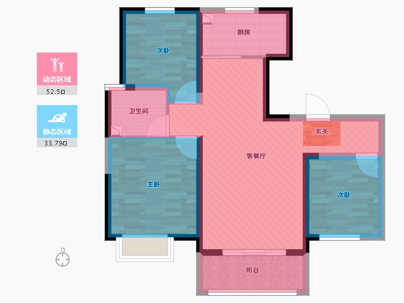 甘肃省-陇南市-渭河新城-75.27-户型库-动静分区