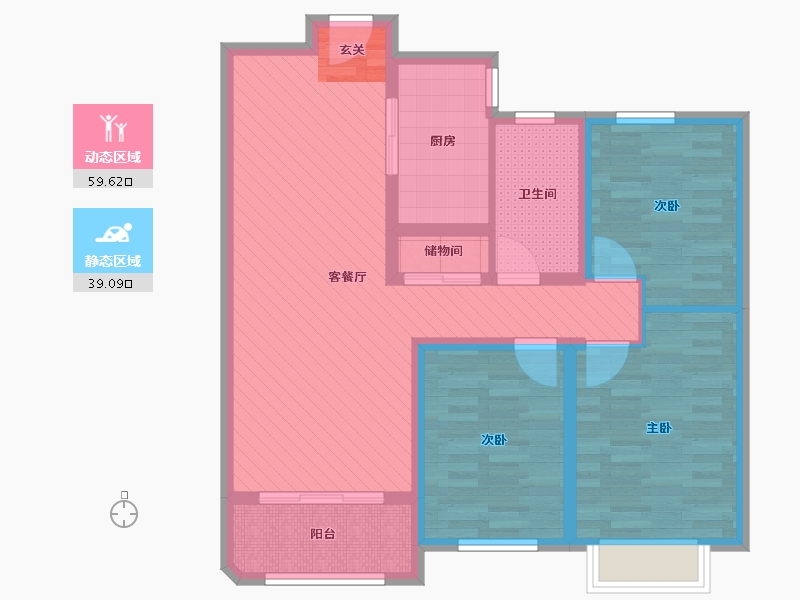 河南省-新乡市-河南新乡中波褐石公园-86.00-户型库-动静分区