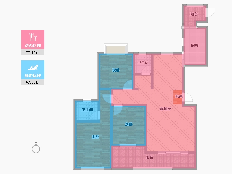 湖南省-湘西土家族苗族自治州-华商国际城-106.29-户型库-动静分区