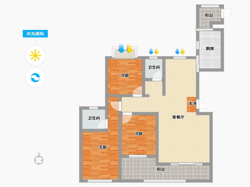 湖南省-湘西土家族苗族自治州-华商国际城-106.29-户型库-采光通风