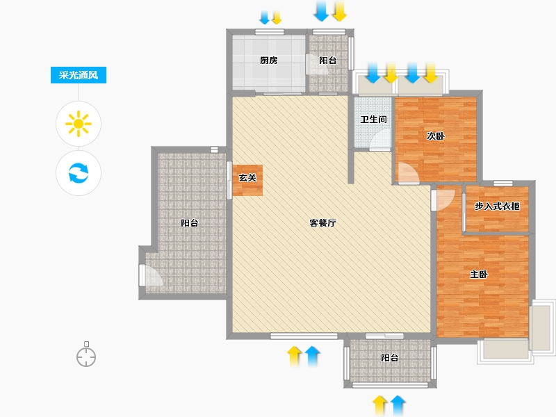 广东省-肇庆市-臻汇园-136.57-户型库-采光通风