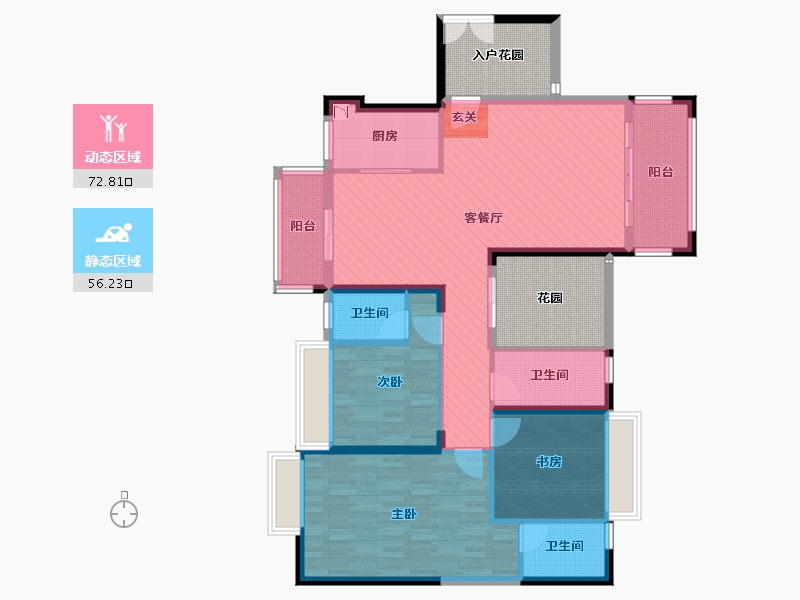 广东省-肇庆市-和熙名园-130.22-户型库-动静分区