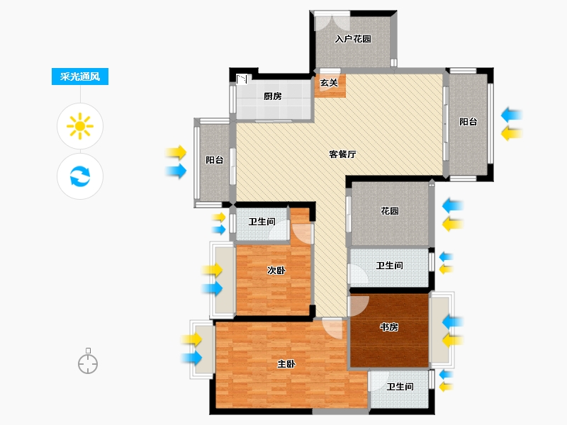 广东省-肇庆市-和熙名园-130.22-户型库-采光通风