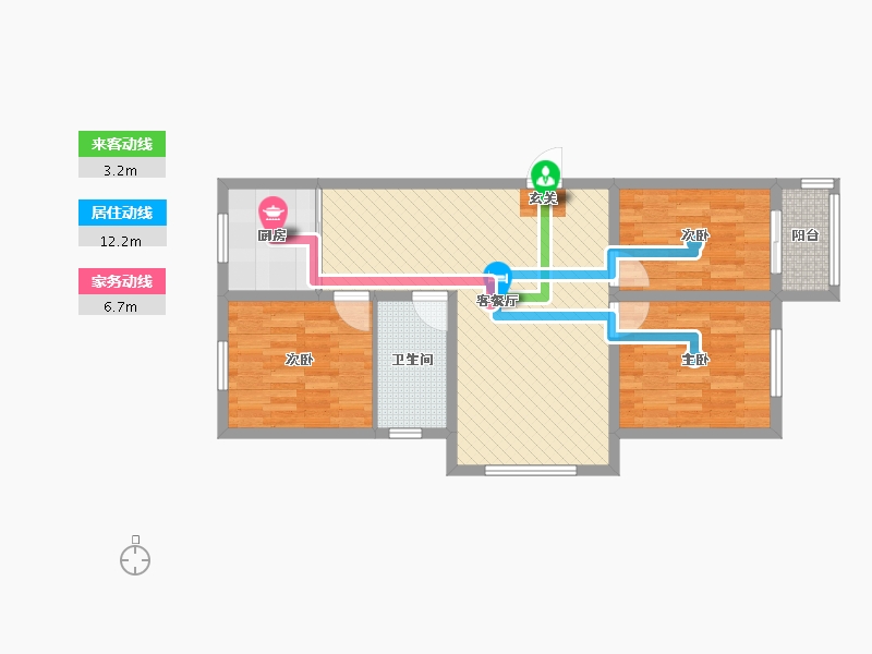 河北省-唐山市-海港开发区鸿福北区-76.40-户型库-动静线