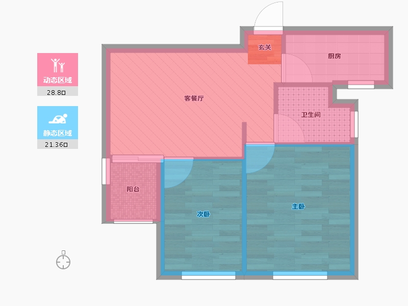 上海-上海市-东方悦居-43.88-户型库-动静分区