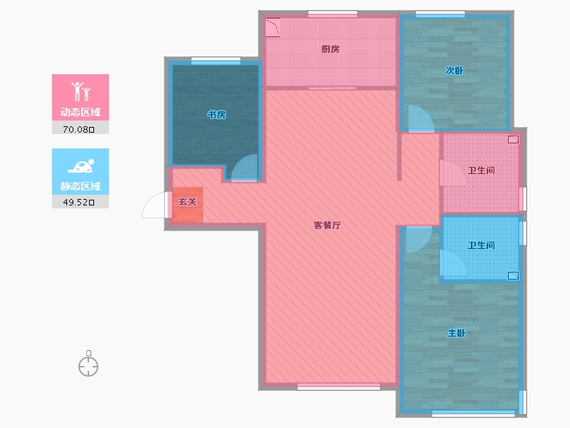 黑龙江省-哈尔滨市-万达城-108.00-户型库-动静分区