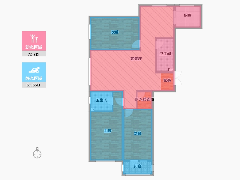 山西省-阳泉市-天峰国际新城-127.11-户型库-动静分区