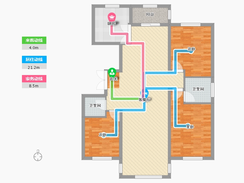 黑龙江省-哈尔滨市-枫桥郡-101.63-户型库-动静线