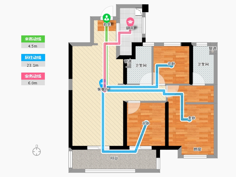 广西壮族自治区-钦州市-吾悦广场-79.52-户型库-动静线