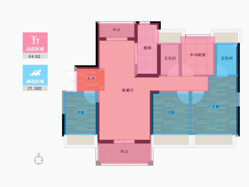 广东省-惠州市-龙光城-85.00-户型库-动静分区