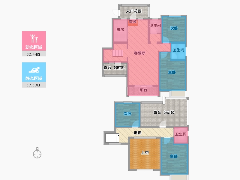 山东省-潍坊市-天福世纪城-161.69-户型库-动静分区