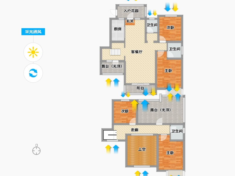 山东省-潍坊市-天福世纪城-161.69-户型库-采光通风