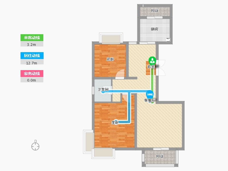 陕西省-榆林市-生态园小区-79.61-户型库-动静线