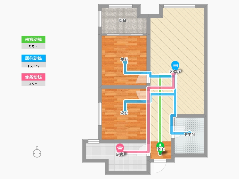 河南省-郑州市-东方现代城-72.00-户型库-动静线