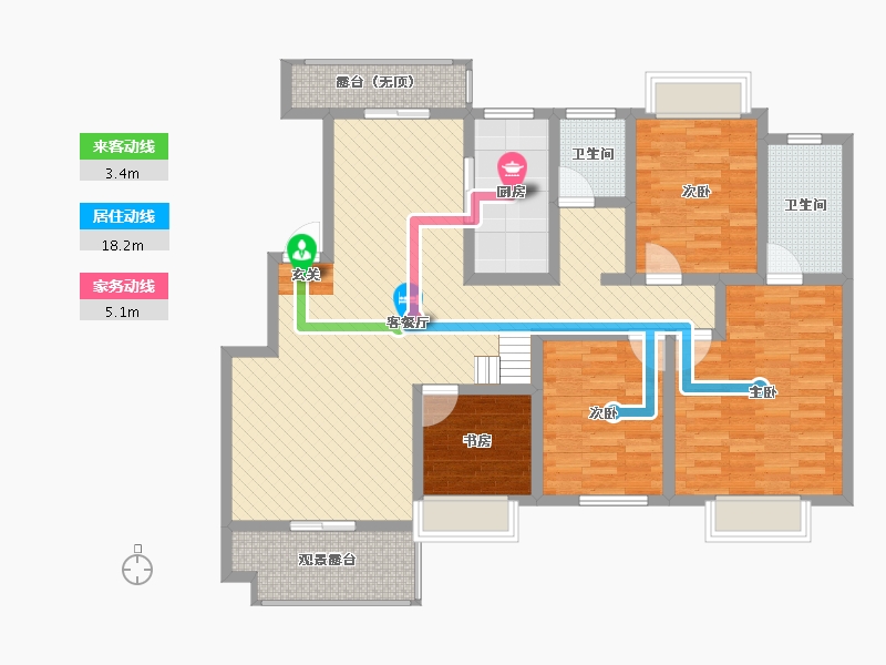 湖南省-怀化市-大汉龙城-118.83-户型库-动静线