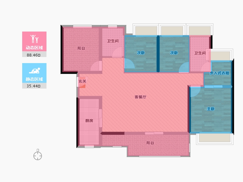 广东省-珠海市-世荣作品壹号-109.70-户型库-动静分区