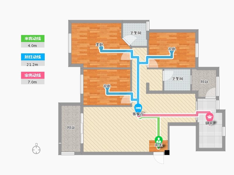 福建省-福州市-三福龙景-103.86-户型库-动静线