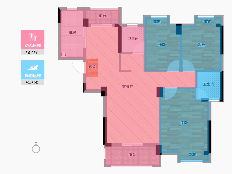 江西省-九江市-瀚江府-86.11-户型库-动静分区