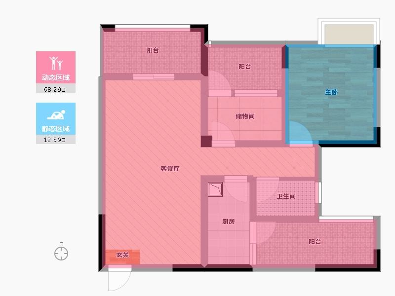 四川省-自贡市-南湖领域-68.99-户型库-动静分区