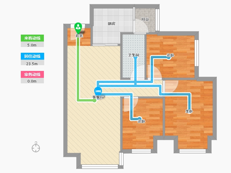 四川省-成都市-蜀都万达-61.73-户型库-动静线