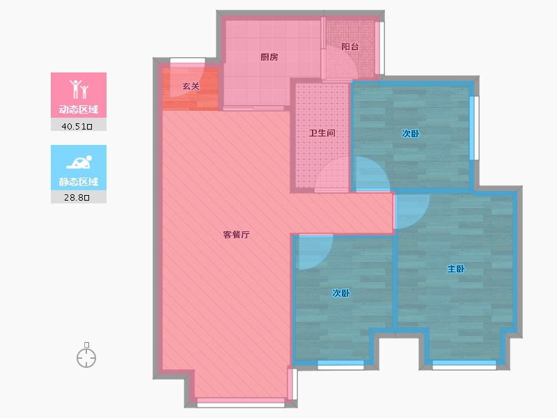 四川省-成都市-蜀都万达-61.73-户型库-动静分区