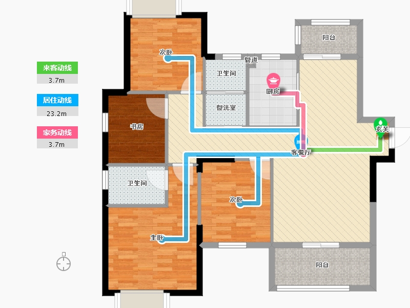 湖南省-常德市-万建紫庭-96.77-户型库-动静线