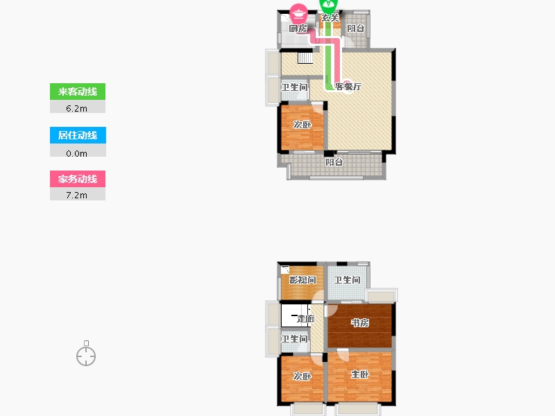 四川省-成都市-北辰香麓-141.58-户型库-动静线