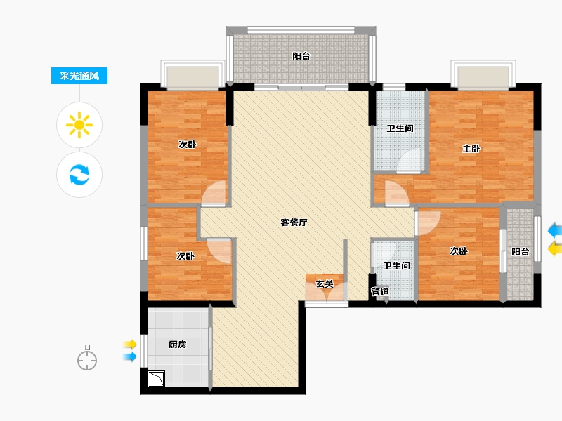 江苏省-徐州市-翟山-119.91-户型库-采光通风