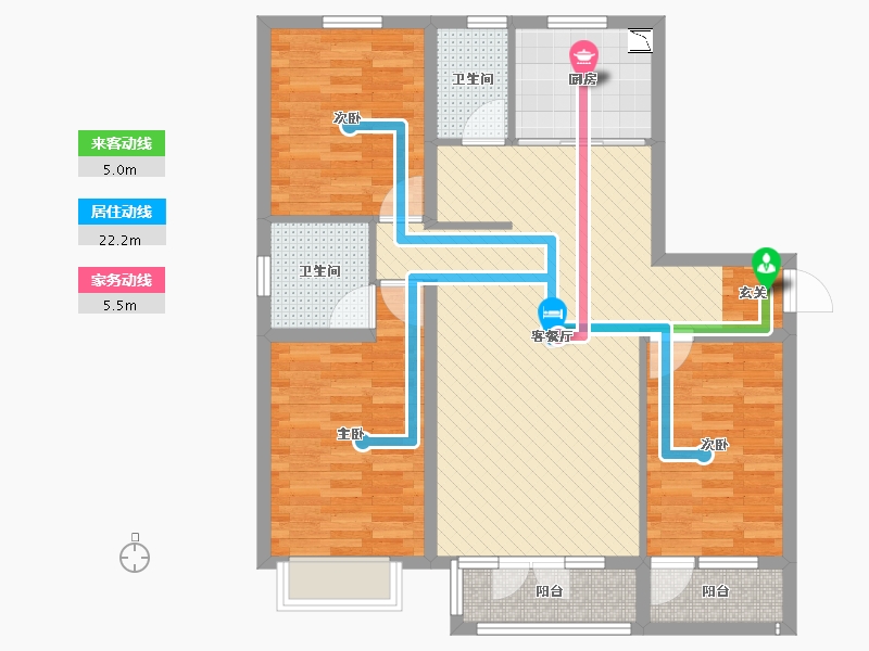 河北省-唐山市-迁安市晨曦家园-94.93-户型库-动静线