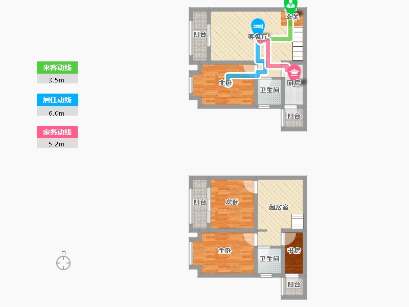 四川省-宜宾市-恒阳国际中心-87.95-户型库-动静线