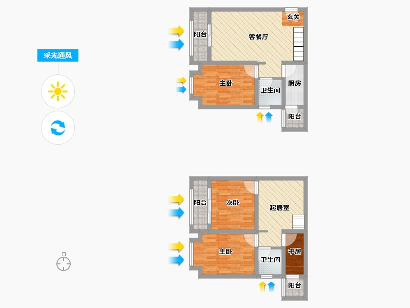 四川省-宜宾市-恒阳国际中心-87.95-户型库-采光通风