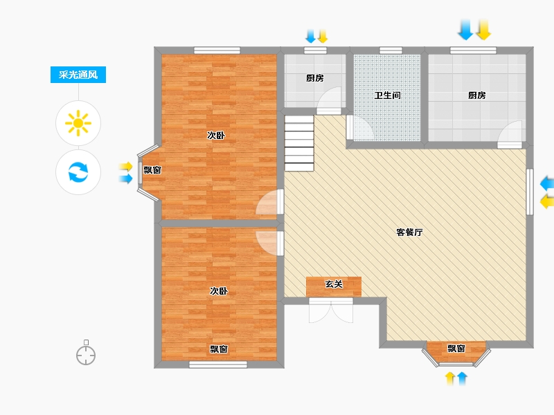 河南省-郑州市-合和-119.19-户型库-采光通风