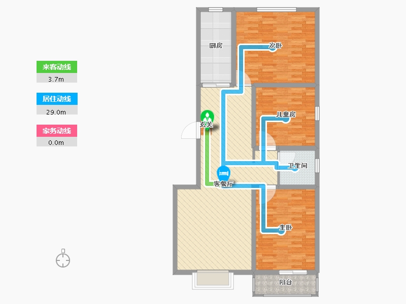 河北省-衡水市-小区-96.00-户型库-动静线