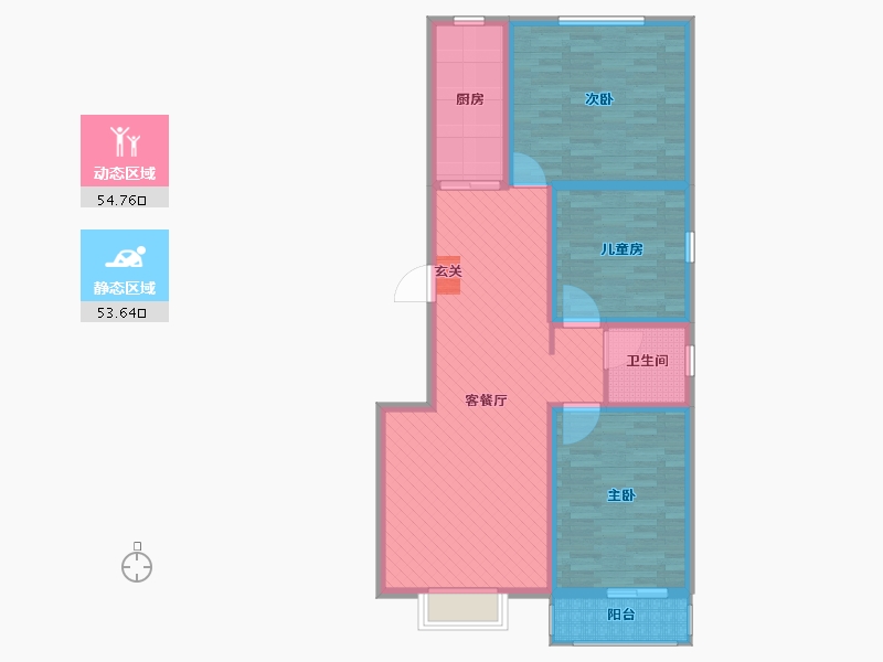 河北省-衡水市-小区-96.00-户型库-动静分区