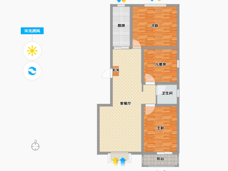 河北省-衡水市-小区-96.00-户型库-采光通风