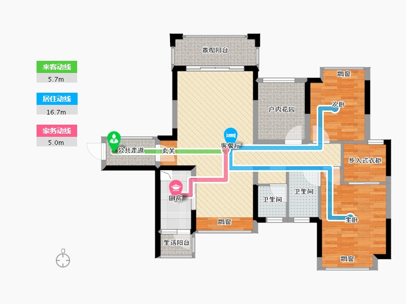 广东省-佛山市-鸿安花园-90.00-户型库-动静线