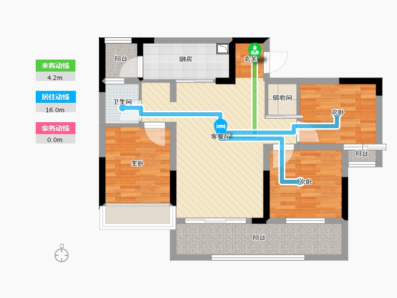 贵州省-贵阳市-保利凤凰湾-68.89-户型库-动静线