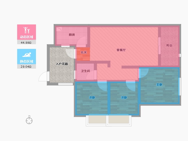 四川省-南充市-时代天骄-69.77-户型库-动静分区