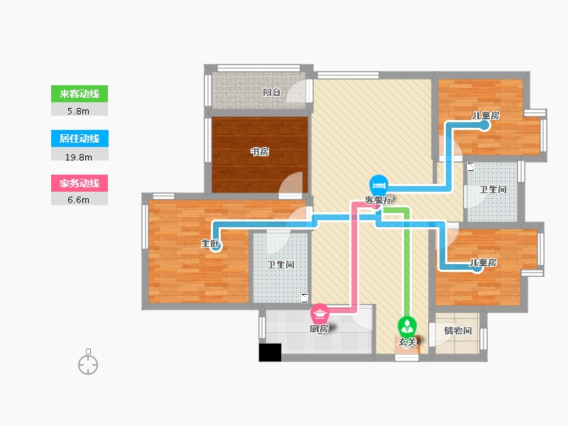 辽宁省-沈阳市-宏发长岛-106.57-户型库-动静线