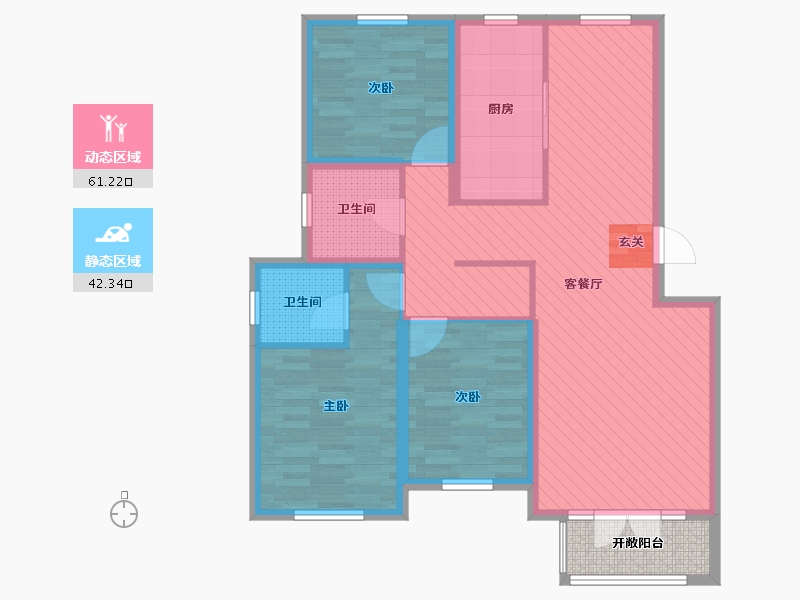 山东省-青岛市-太和旺邸-96.18-户型库-动静分区