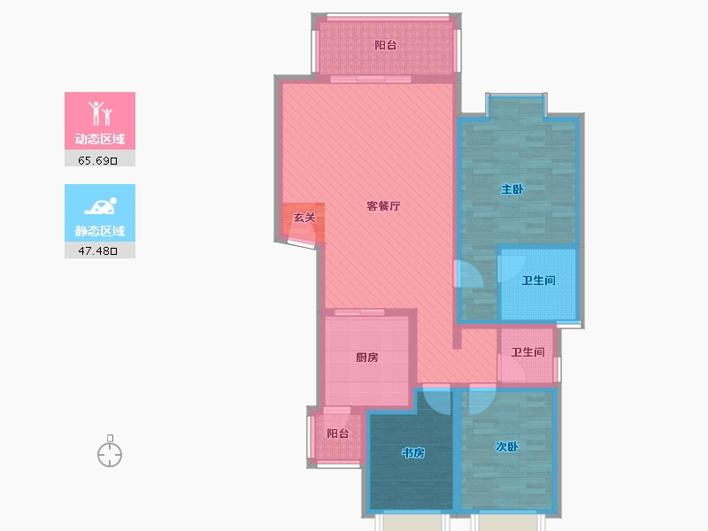 四川省-成都市-利通上优水岸-98.92-户型库-动静分区