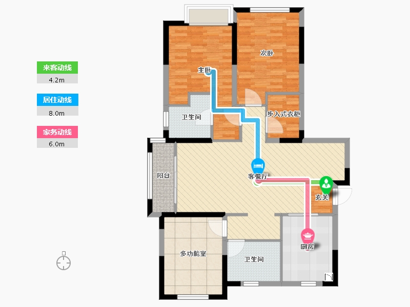 江苏省-苏州市-紫桂苑-102.18-户型库-动静线