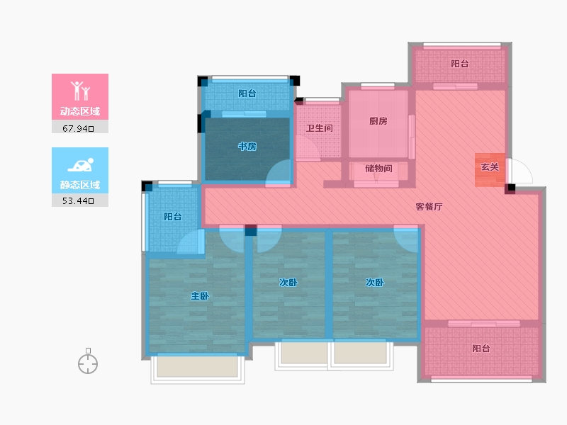 江西省-赣州市-艺术国际-103.30-户型库-动静分区