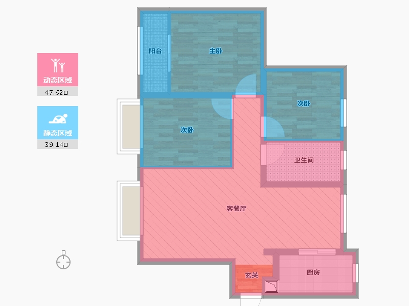 山东省-济南市-中海国际社区-76.14-户型库-动静分区