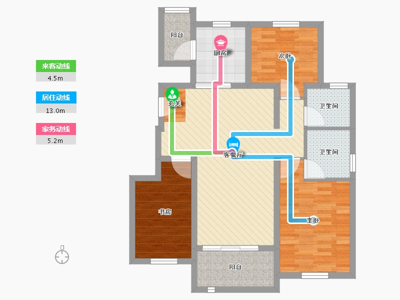 山东省-泰安市-天房美郡国际城-80.84-户型库-动静线