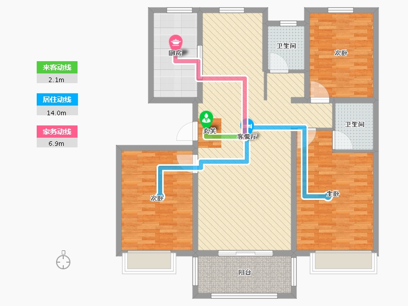 江苏省-连云港市-四季花城-112.00-户型库-动静线